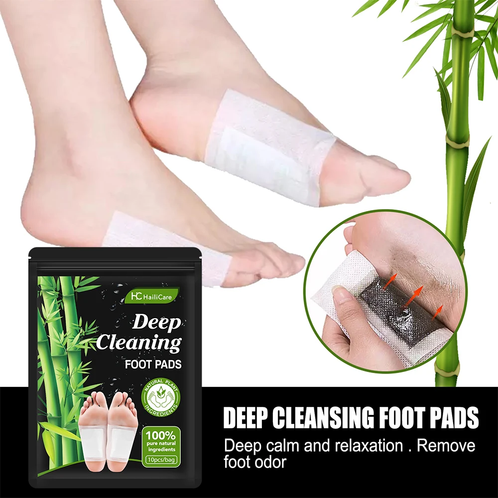 Detox Foot Patch - 10 Stück/Beutel Entgiftungs-Fußpflaster mit Wermut und