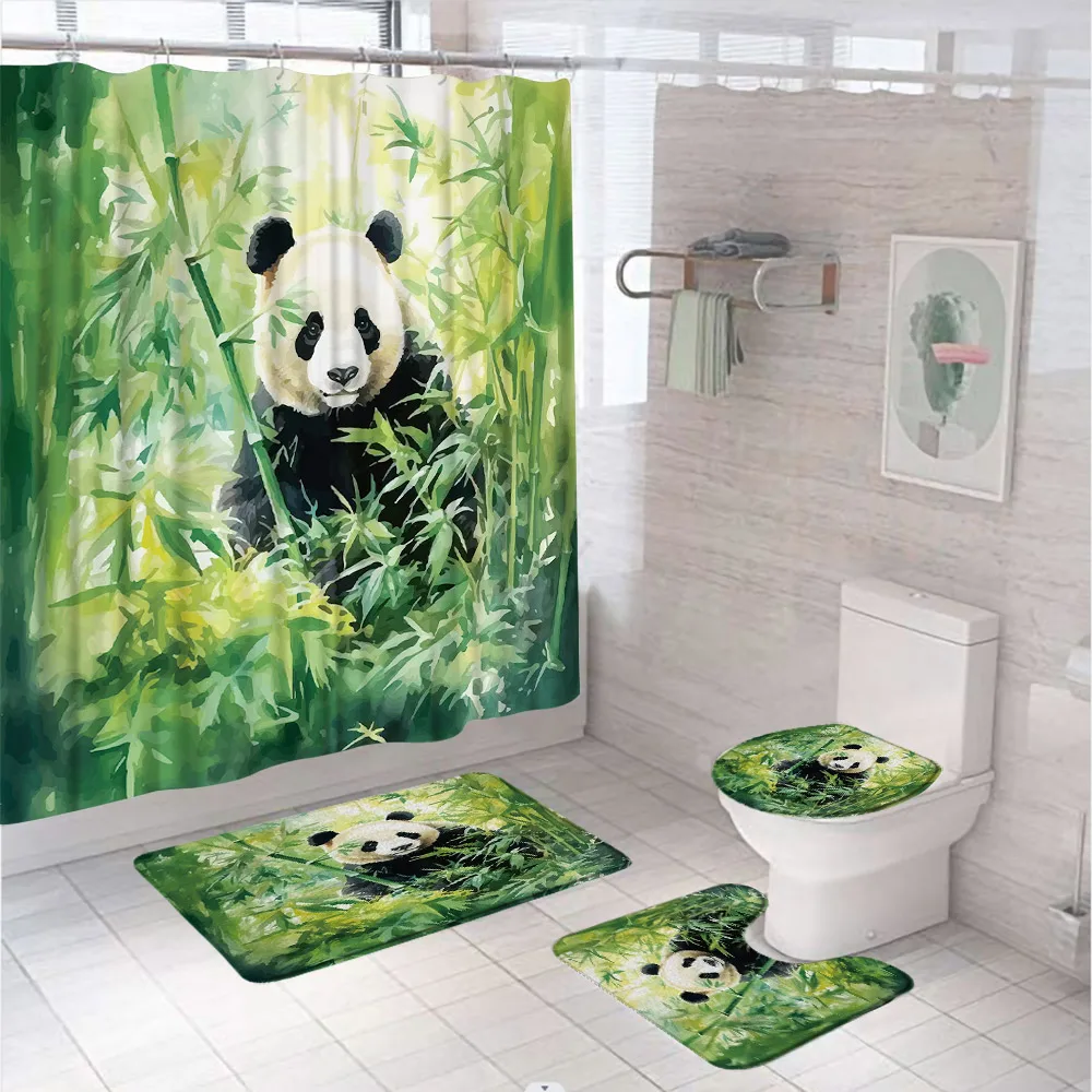 4pc Aquarell grün Bambus Dusch – Bamboo Bath Mat Bewertung und Preis