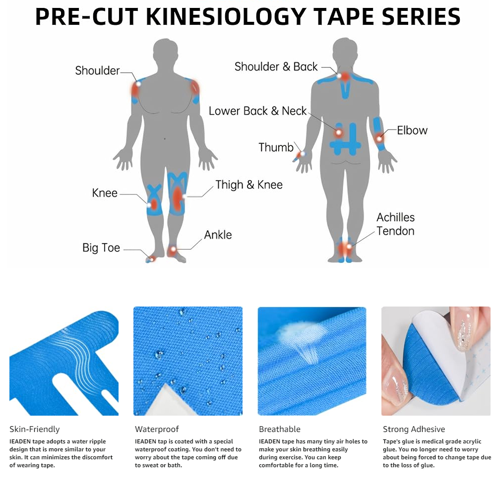 10 Stück vorgeschnittenes Kine – Sports Taping Precut Bewertung und Preis